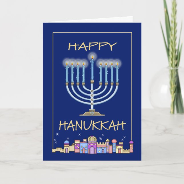 Hanukkah Night Feiertagskarte (Vorderseite)
