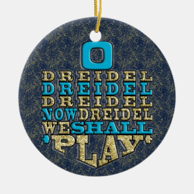 Hanukkah "O Dreidel Dreidel..."/Circle Ornament (Vorne)