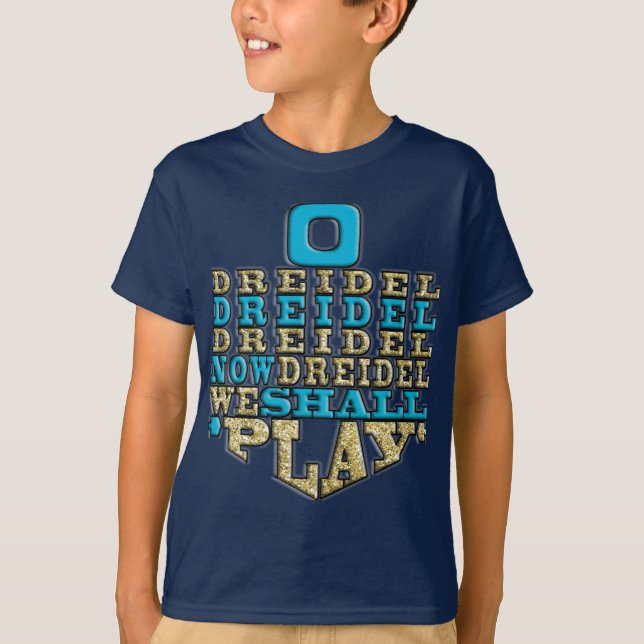 Hanukkah "O Dreidel Dreidel Dreidel" Kid's T - Shi T-Shirt (Vorderseite)