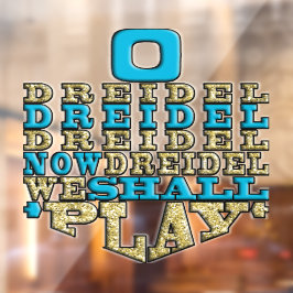 Hanukkah O Dreidel Wir spielen Fensterklammer Fensteraufkleber