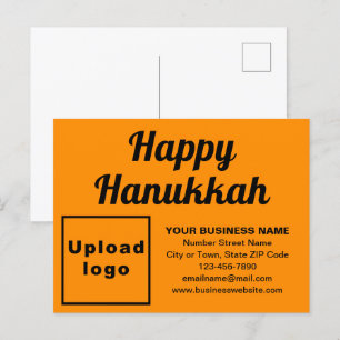 Hanukkah Orange Color Holiday Postkarte