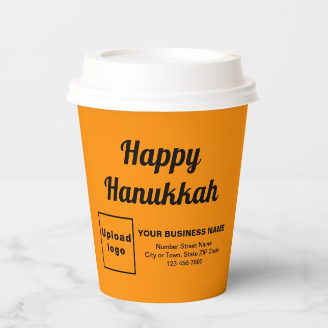 Hanukkah Orange Color Paper Cup Pappbecher (Vorderseite)