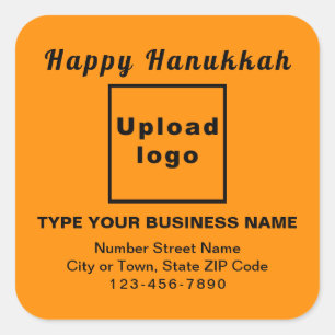 Hanukkah Orange Color Square Sticker