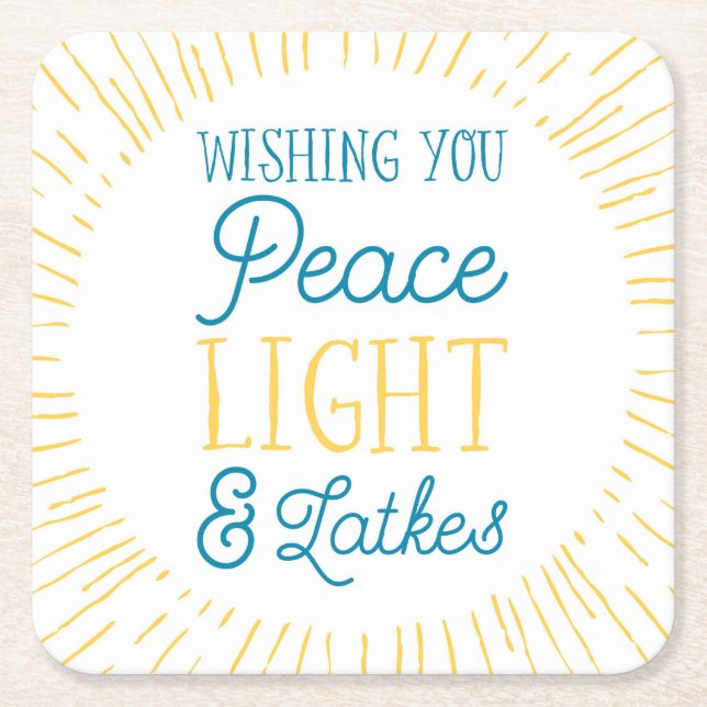 Hanukkah Paper Untersetzer (Vorderseite)