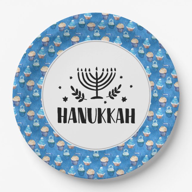 Hanukkah Pappteller (Vorderseite)