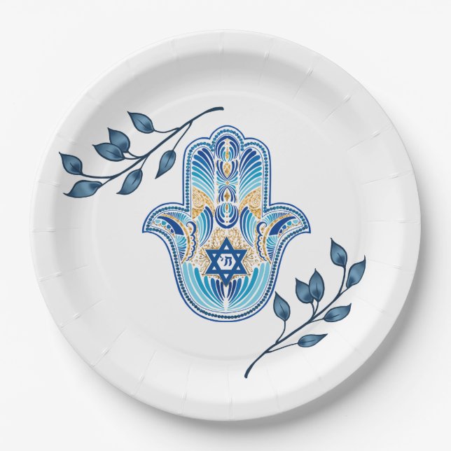 Hanukkah Pappteller (Vorderseite)