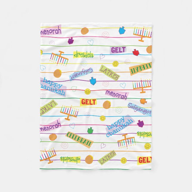 Hanukkah Party Fleece Blanket/Klein (Vorderseite)