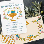 HANUKKAH PARTY Menorah Blumenreath CUSTOH Einladung<br><div class="desc">Handgezeichnete Florale von mir für Sie. Fügen Sie Ihren eigenen Text an der Vorderseite der Karte hinzu oder ändern Sie die Hintergrundfarben. Alles ist anpassbar. Auch als digitaler Download oder als Postkarteneinladung erhältlich. Für weitere Designs und Farben Karo mein Shop! Oder lass mir Bescheid, wenn du etwas Angewohntes willst. Frag,...</div>