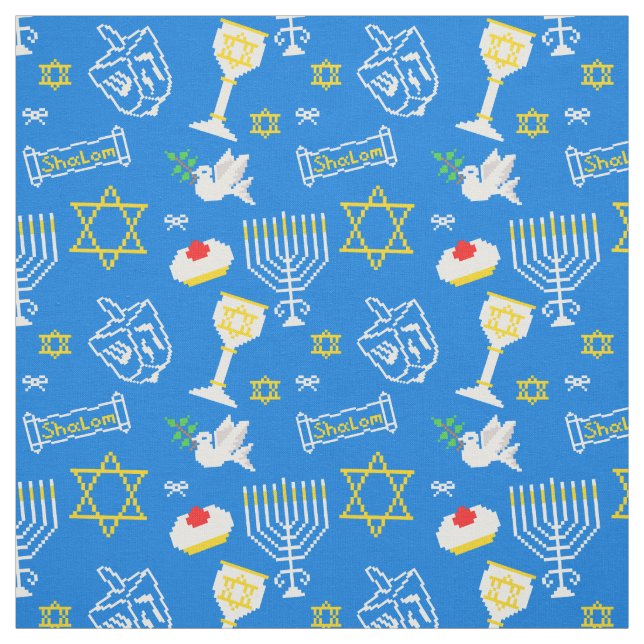 Hanukkah Pattern Stoff (Muster)