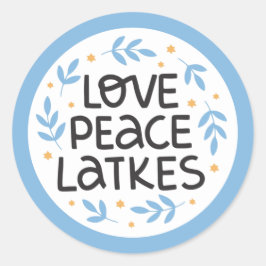 Hanukkah Peace und Latkes Sticker