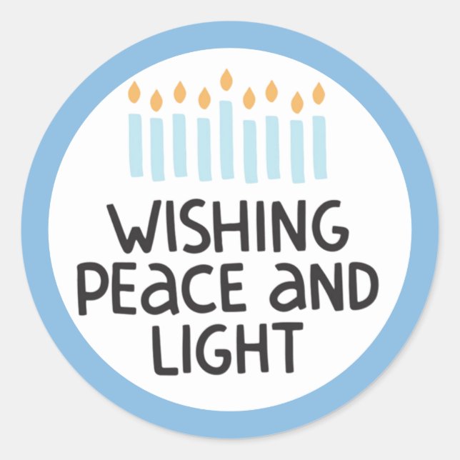 Hanukkah Peace und Light Sticker (Vorderseite)