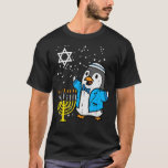Hanukkah Penguin Menorah Chanukah Jüdische Jungen  T-Shirt<br><div class="desc">Hanukkah Penguin Menorah Chanukah Jüdische Jungen Mädchen Kinder</div>