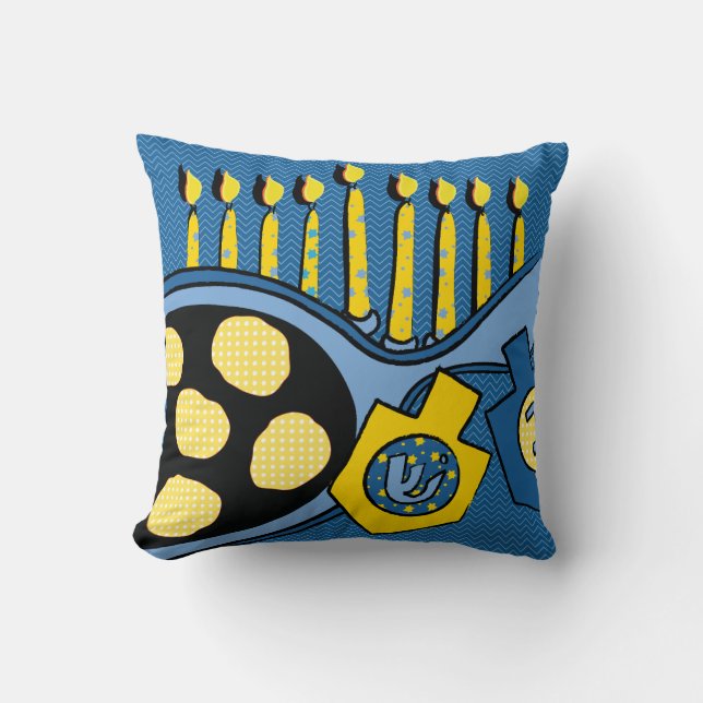 Hanukkah Pillow "LATKES AND SOUR CREAM" Kissen (Vorderseite)