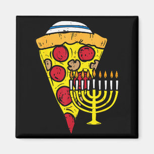 Hanukkah-Pizza Lustiges Essen Chanukah Jüdische Mä Magnet