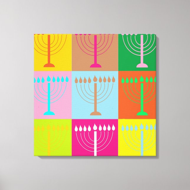 hanukkah Pop Art Leinwanddruck (Vorderseite)
