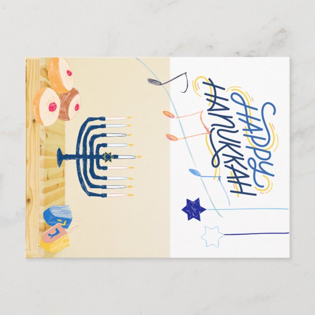 Hanukkah Postkarte (Vorderseite)