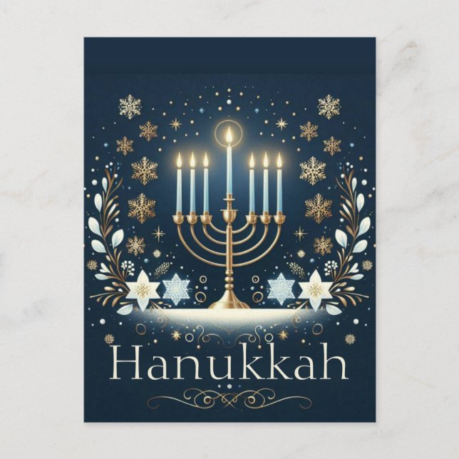 Hanukkah Postkarte (Vorderseite)