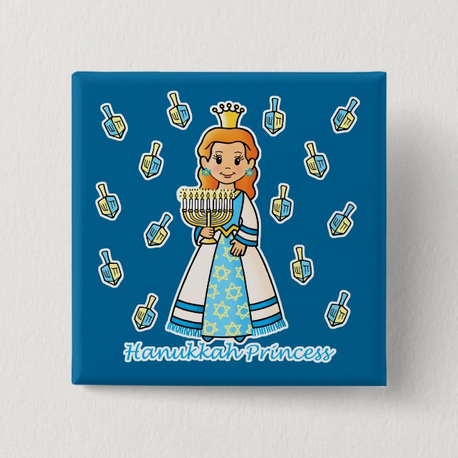 Hanukkah Princess Button (Vorderseite)