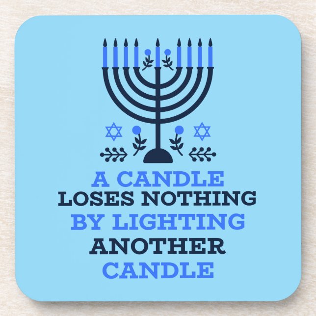 Hanukkah Quote Coasters Getränkeuntersetzer (Vorderseite)