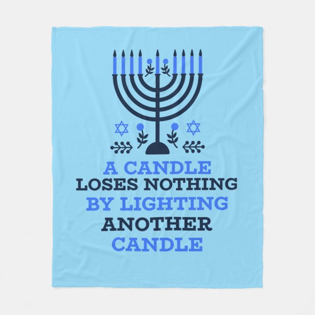 Hanukkah Quote Fleece Blanket (Vorderseite)