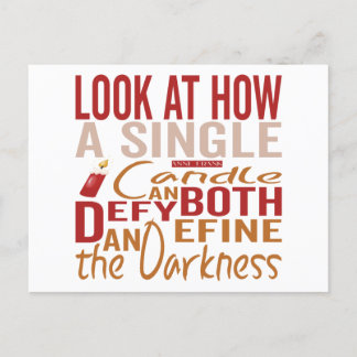 Hanukkah Quotes Ankündigungspostkarte