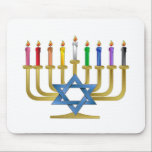 Hanukkah Rainbow Candles Gold Menorah Mousepad<br><div class="desc">You are viewing The Lee Hiller Designs Collection of Home and Office Decor,  Apparel,  Gifts and Collectibles. The Designs inklusive Lee Hiller Fotogray and Mixed Media Digital Art Collection. You can view her Nature fotogray at http://HikeOurPlanet.com/ and follow her hiking blog within Hot Springs National Park.</div>