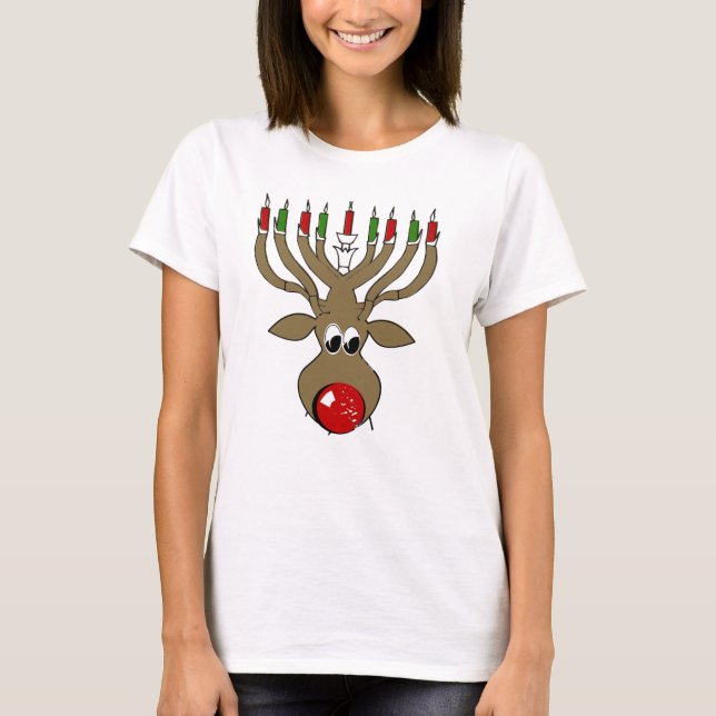 Hanukkah Reindeer -.png T-Shirt (Vorderseite)