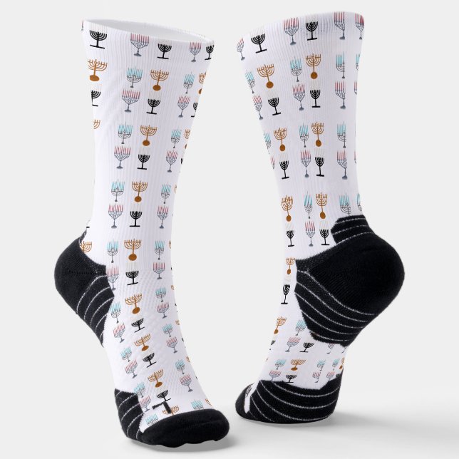 Hanukkah Religion Judaismus Socken (Gewinkelt)