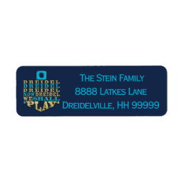 Hanukkah Return Labels "O Dreidel Dreidel Dreidel