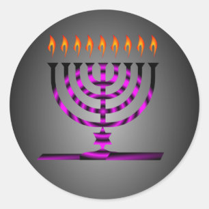 Hanukkah Runder Aufkleber