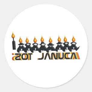 Hanukkah Runder Aufkleber