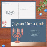 Hanukkah Rustic Menorah Gruß oder Einladung<br><div class="desc">Diese personalisierten Hanukkah Postkarten sind vollständig anpassbar, sodass Sie sie in Feiertagsgruß oder Party Einladungen bearbeiten können. Mit fünf Text-Vorlagen zum Personalisieren und echten Folienakzenten, ist das Design dieser Chanukah Postkarten fertig, um Ihre eigenen gemacht zu werden. Eine große Grenze des soliden realen Foliendrucks am Kartenuntergrund bildet das Design und...</div>