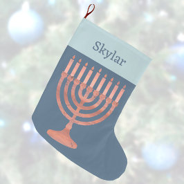 Hanukkah Rustikale Menorah Niedlich Kids Chrismukk Großer Weihnachtsstrumpf