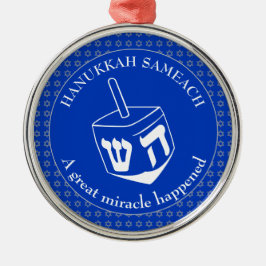 HANUKKAH SAMEACH | Chanukah | Dreidel Ornament Aus Metall