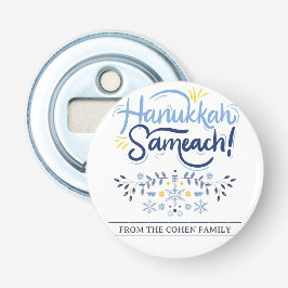 Hanukkah Sameach | Einfache Elegant Hanukkah Famil Flaschenöffner