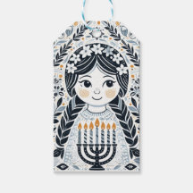 Hanukkah Sameach Elegance Geschenketiketts: Eine T