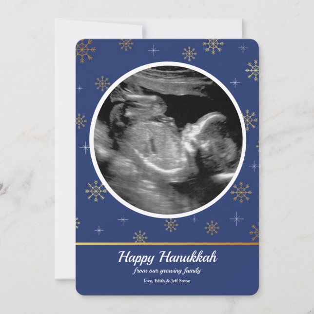 Hanukkah Schwangerschaft Ultrasound Ankündigung (Vorderseite)