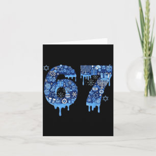 Hanukkah Sechs Sieben 67 Meme Lustiger Dreidel Men Karte