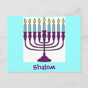 Hanukkah Shalom Feiertagspostkarte