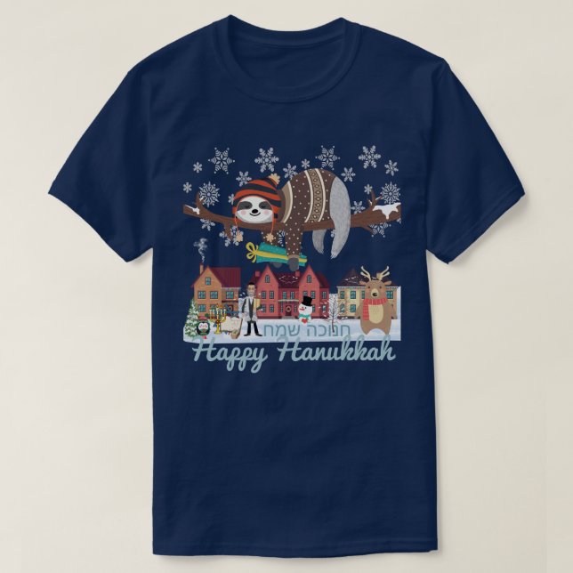 Hanukkah Sloth T-Shirt (Design vorne)