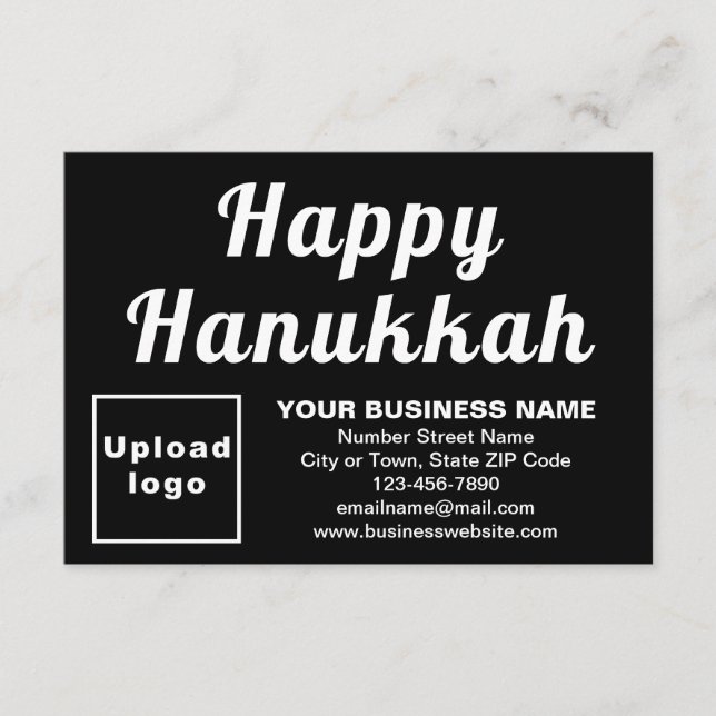 Hanukkah Small Black Flat Card (Vorderseite)