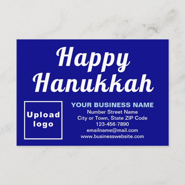 Hanukkah Small Blue Flat Grußkarte Karte (Vorderseite)