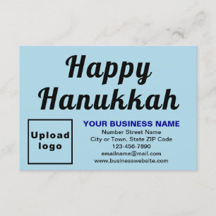 Hanukkah Small Light Blue Flat Card