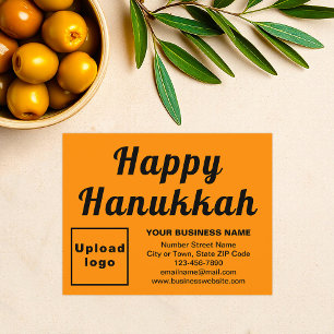 Hanukkah Small Orange Color Flat Feiertagskarte