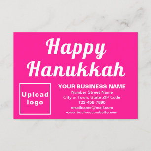 Hanukkah Small Pink Flat Card