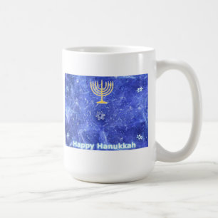Hanukkah Snowstorm Menorah Kaffeetasse