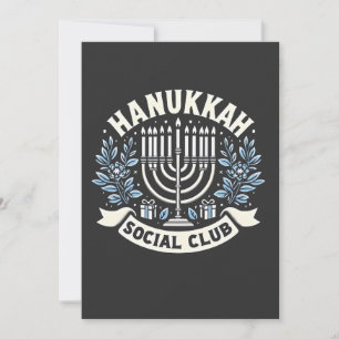 Hanukkah Social Club Funny Jewish Hanukkah Feiertagskarte