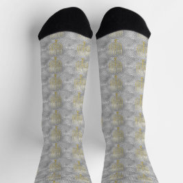 Hanukkah-Socken "Elegante Menorahs" Socken