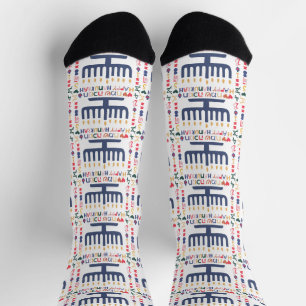 Hanukkah-Socken "Menora Glücklich" Socken