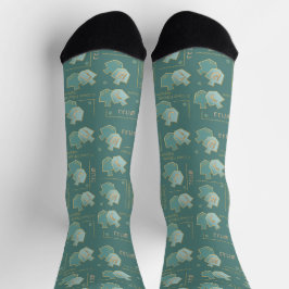 Hanukkah-Socken "Türkis Dreidels" Socken